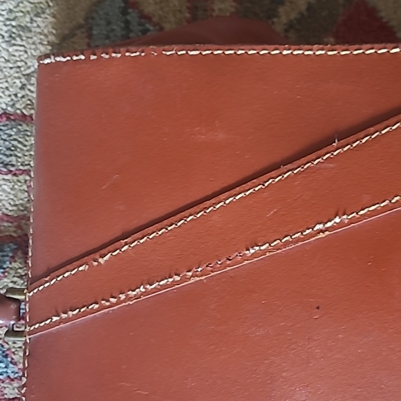 VINTAGE SPLIT COWHIDE LEATHER BRIEFCASE BAG - Picture 14 of 16